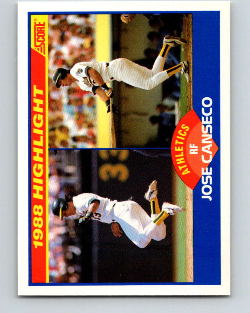 1989 Score #655 Jose Canseco HL Mint Oakland Athletics