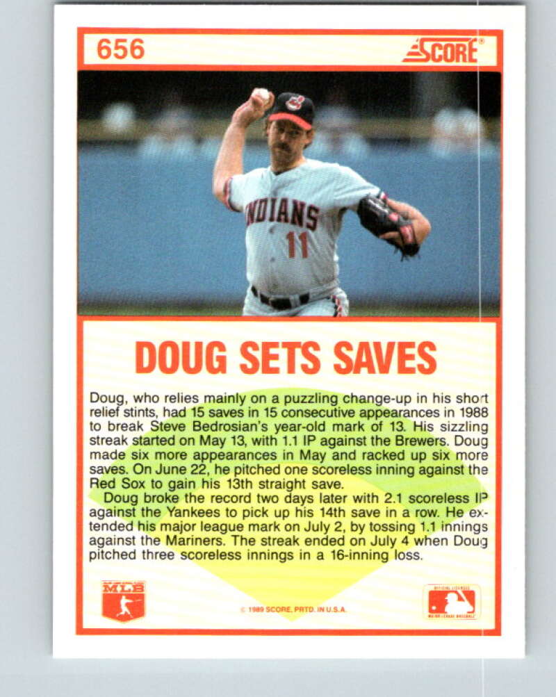 1989 Score #656 Doug Jones HL Mint Cleveland Indians