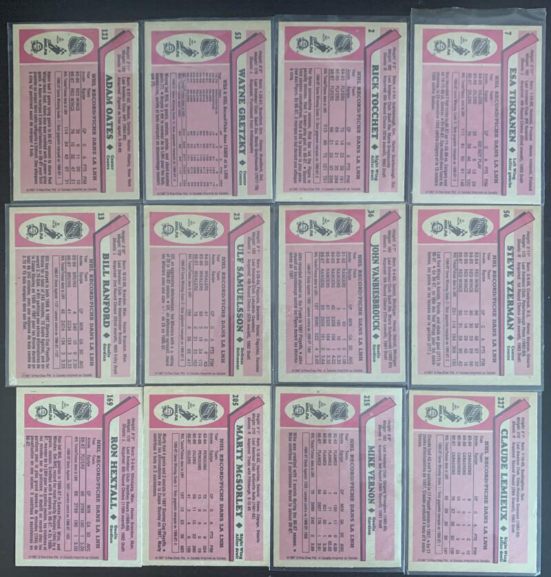 1987-88 O-Pee-Chee Complete Set 1-264 Ex-Mint Vintage Hockey *0147