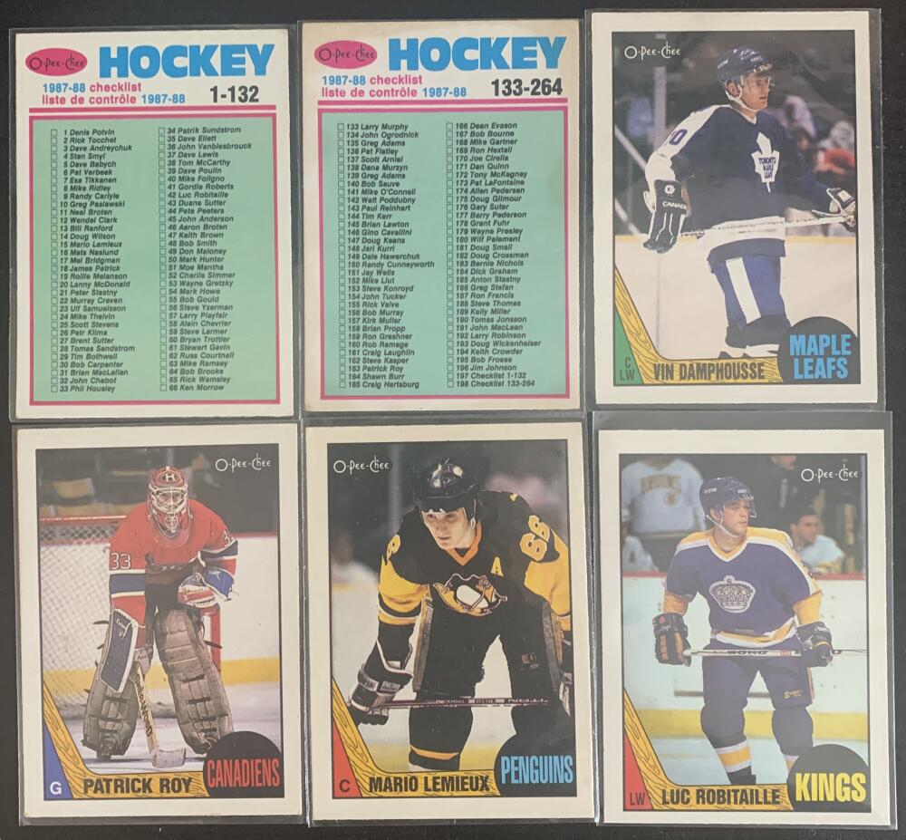 1987-88 O-Pee-Chee Complete Set 1-264 Ex-Mint Vintage Hockey *0147