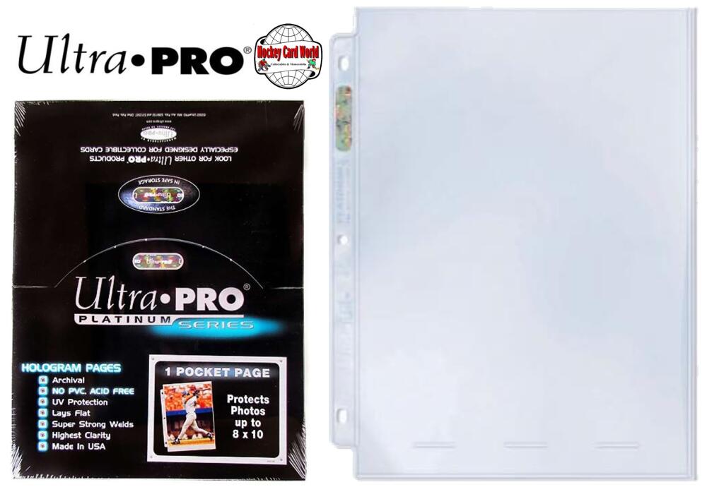 Ultra Pro Platinum - 1 Pocket Pages Sheets Protectors - 100 Sheet Box