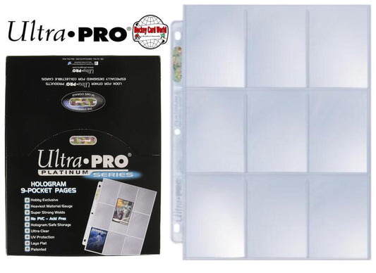 Ultra Pro Platinum - 9 Pocket Pages Sheets Protectors - 100 Sheet Box Image 1