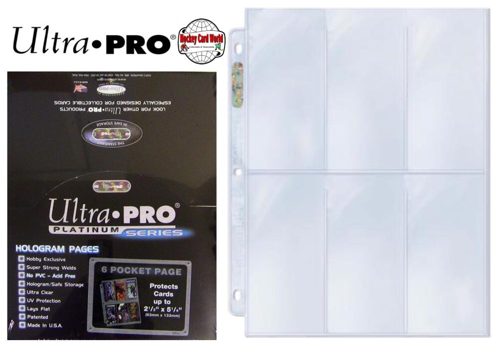 Ultra Pro Platinum - 6 Pocket Pages Sheets Protectors - 100 Sheet Box