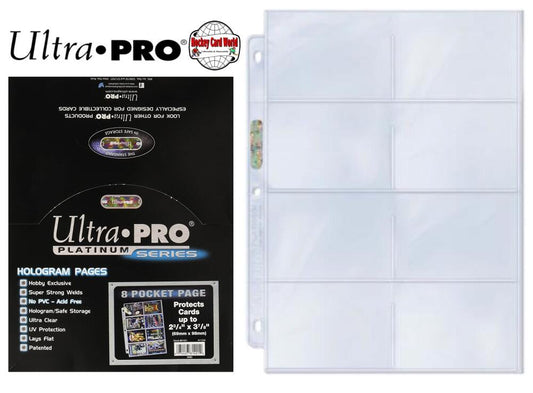 Ultra Pro Platinum - 8 Pocket Pages Sheets Protectors - 100 Sheet Box