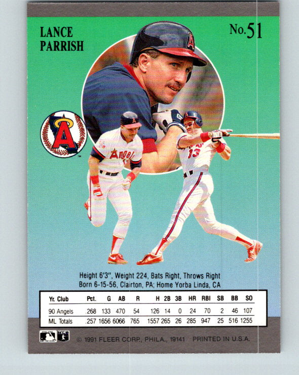 1991 Ultra #51 Lance Parrish Mint California Angels