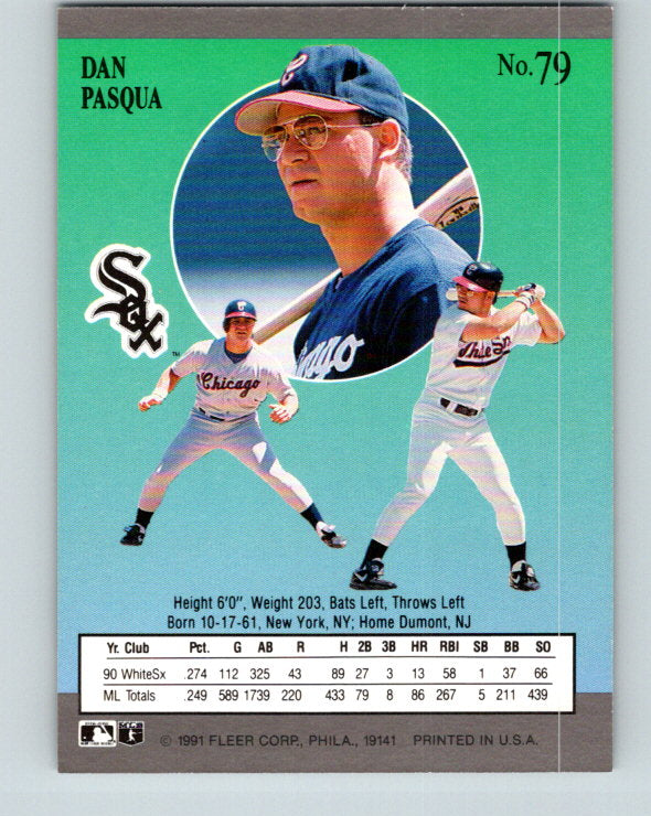 1991 Ultra #79 Dan Pasqua Mint Chicago White Sox