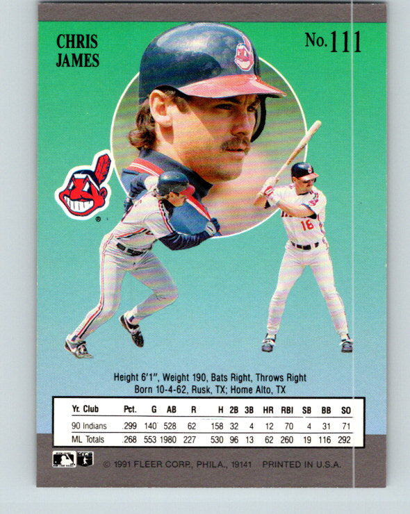 1991 Ultra #111 Chris James UER Mint Cleveland Indians