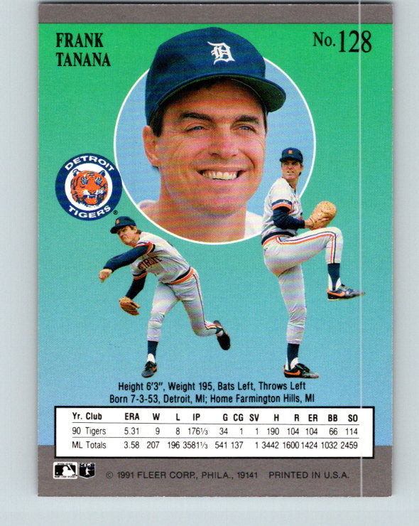 1991 Ultra #128 Frank Tanana Mint Detroit Tigers