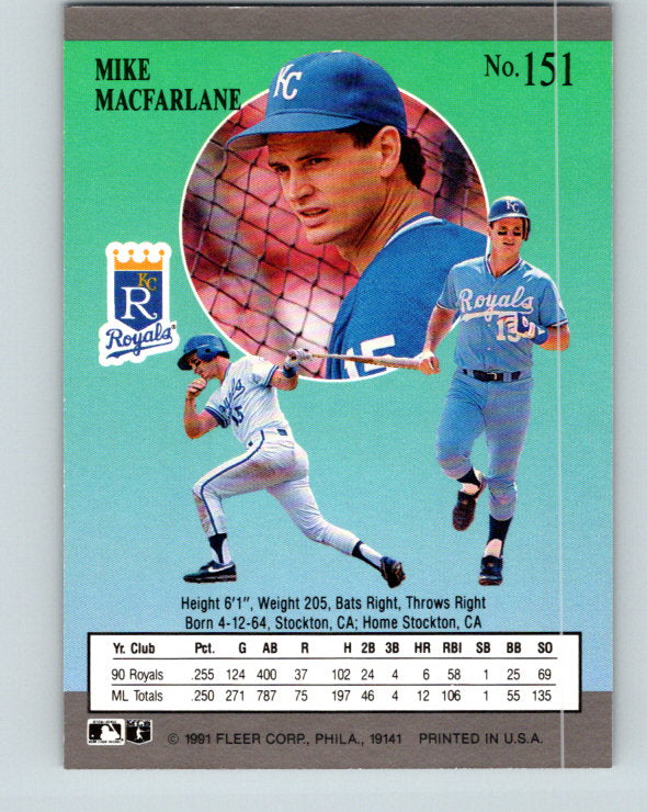 1991 Ultra #151 Mike Macfarlane Mint Kansas City Royals