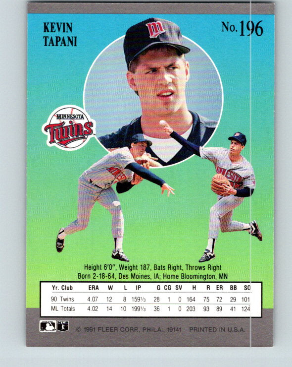 1991 Ultra #196 Kevin Tapani Mint Minnesota Twins