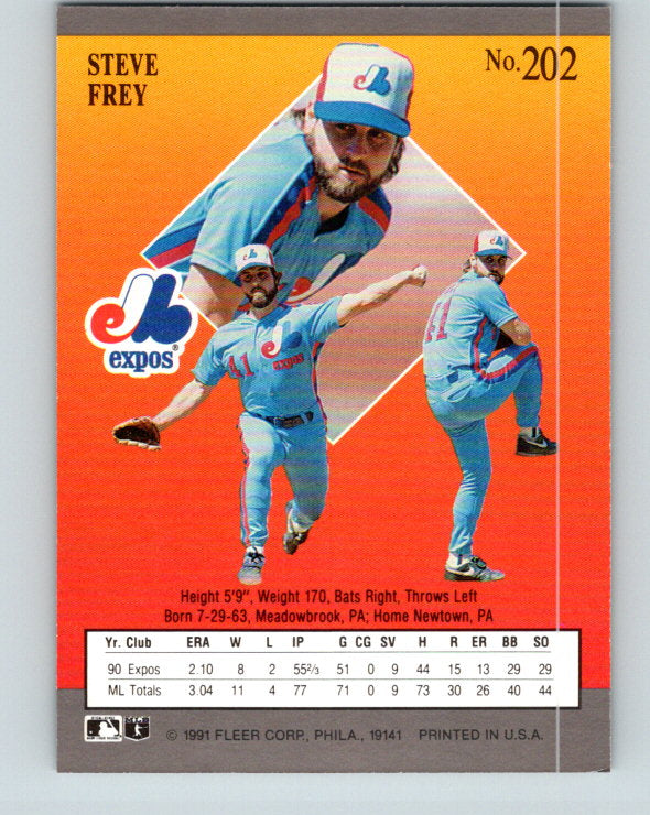 1991 Ultra #202 Steve Frey Mint Montreal Expos