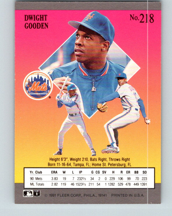 1991 Ultra #218 Dwight Gooden Mint New York Mets