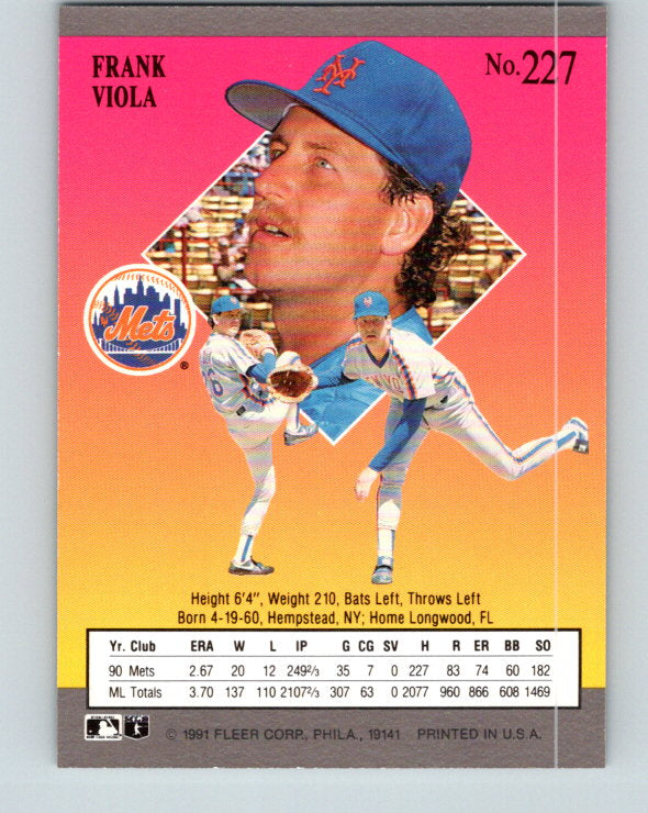 1991 Ultra #227 Frank Viola Mint New York Mets