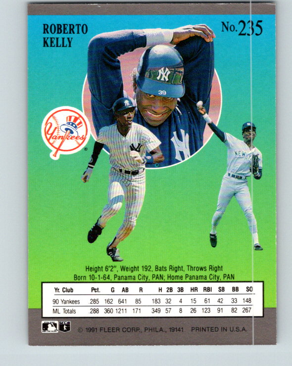 1991 Ultra #235 Roberto Kelly Mint New York Yankees