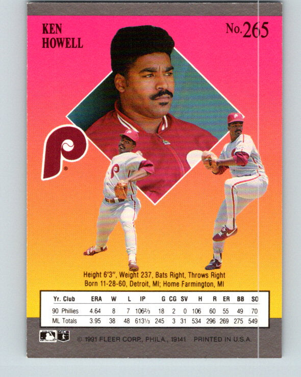 1991 Ultra #265 Ken Howell Mint Philadelphia Phillies