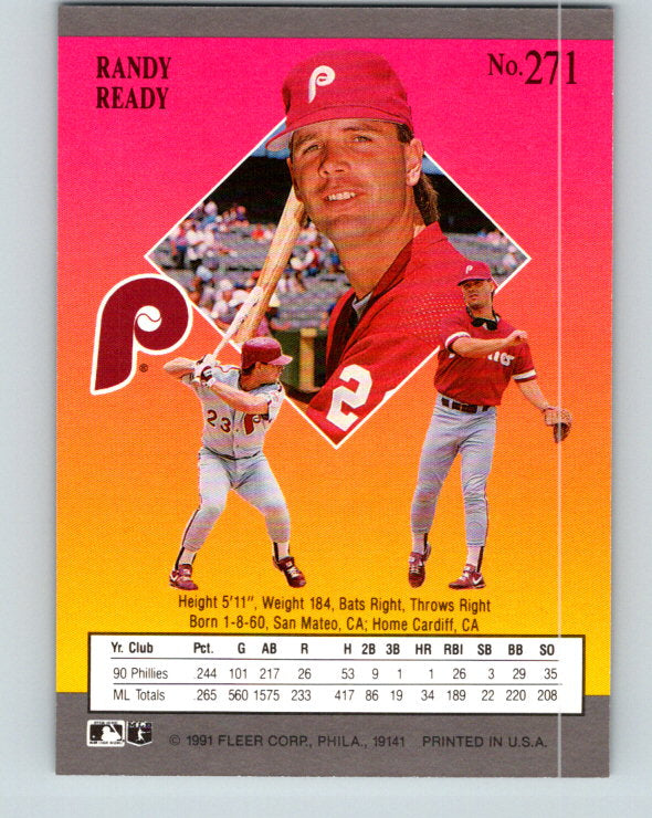 1991 Ultra #271 Randy Ready Mint Philadelphia Phillies
