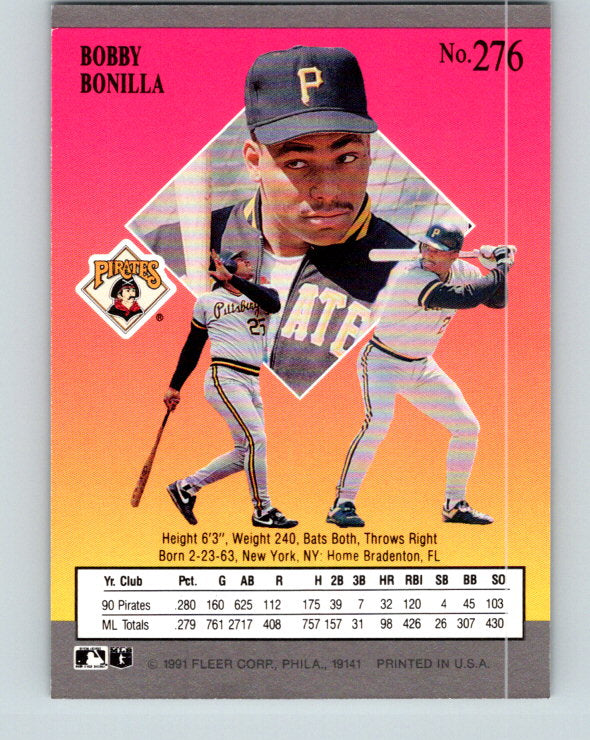 1991 Ultra #276 Bobby Bonilla Mint Pittsburgh Pirates