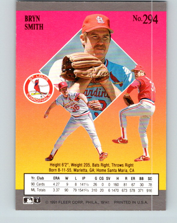 1991 Ultra #294 Bryn Smith Mint St. Louis Cardinals