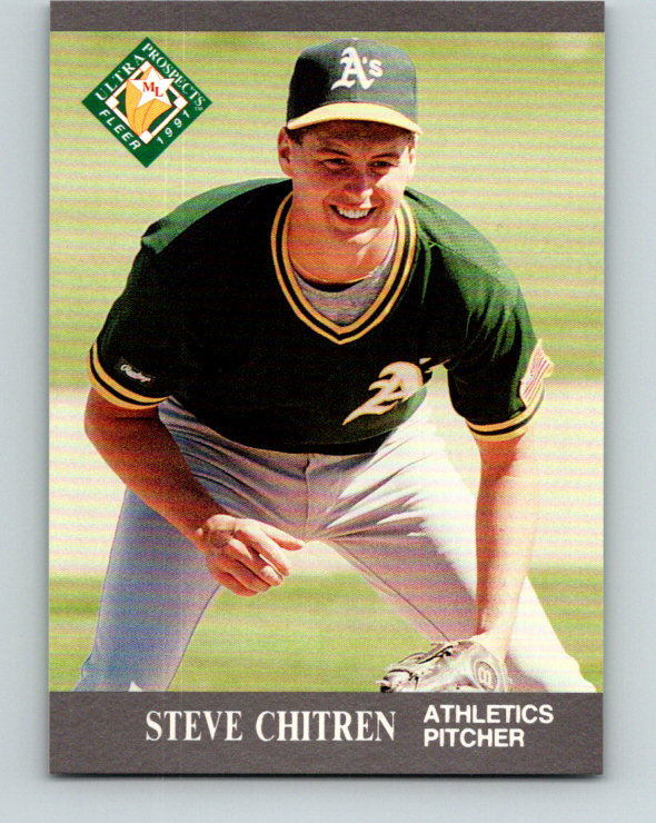 1991 Ultra #376 Steve Chitren MLP Mint RC Rookie Oakland Athletics