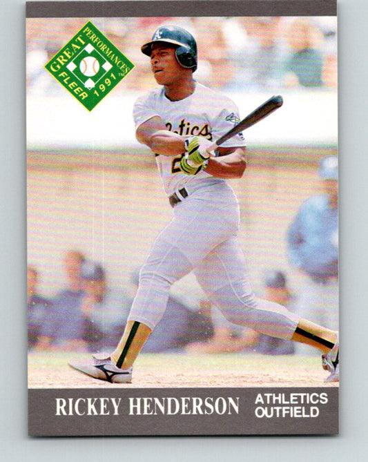 1991 Ultra #393 Rickey Henderson EP Mint Oakland Athletics