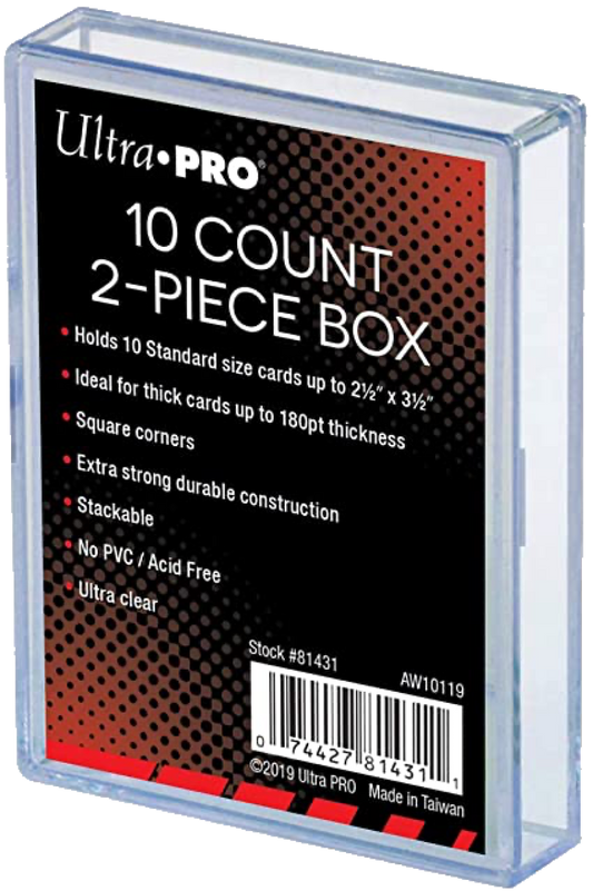 Ultra Pro 10 Count 2-Piece Card Storage Box - Holds up to 180pt thickness