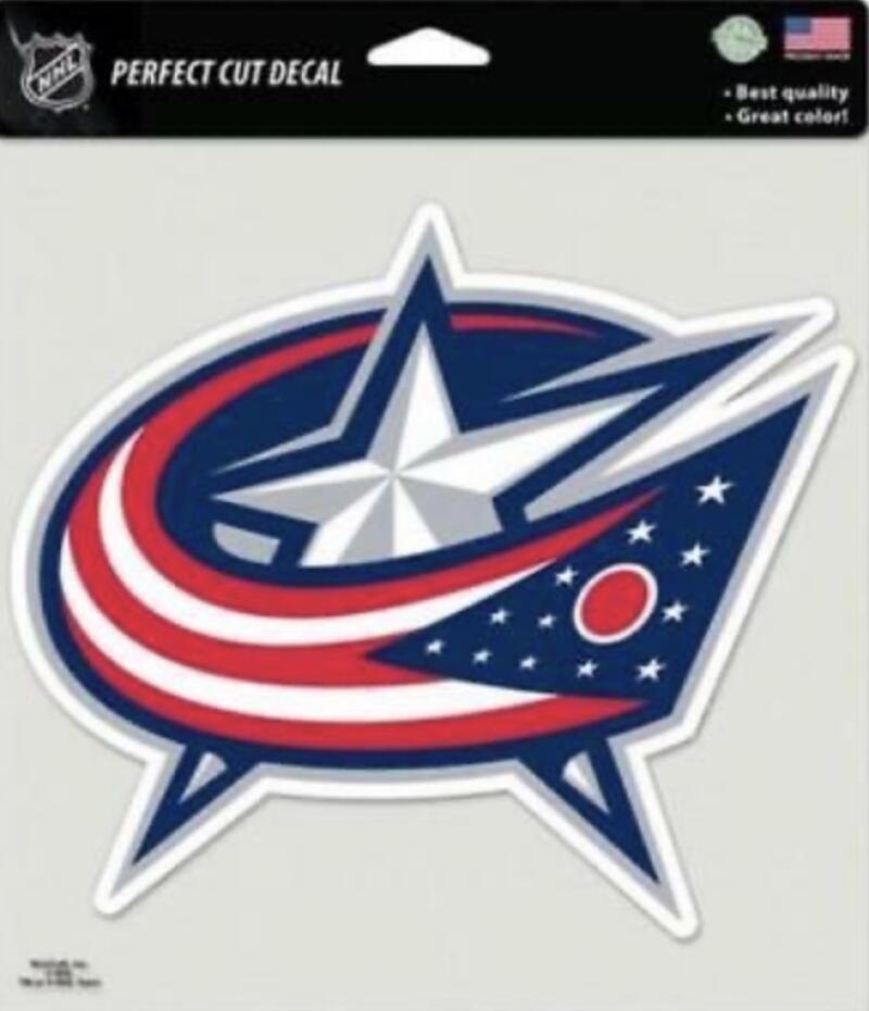 Columbus Blue Jackets Perfect Cut 8"x8" Large Licensed Decal Sticker