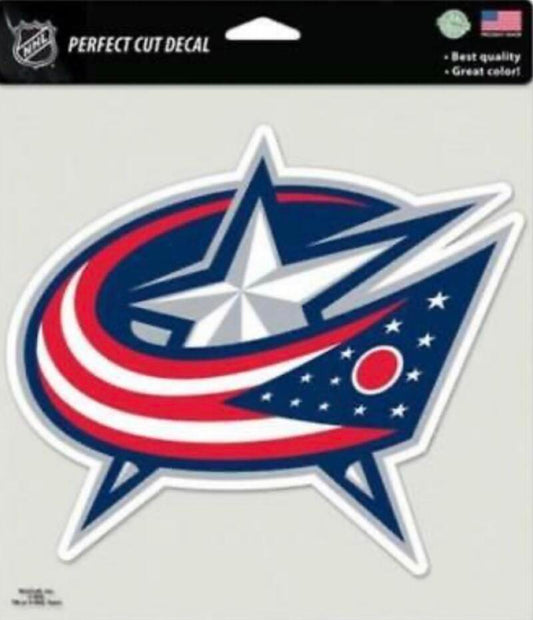 Columbus Blue Jackets Perfect Cut 8"x8" Large Licensed Decal Sticker