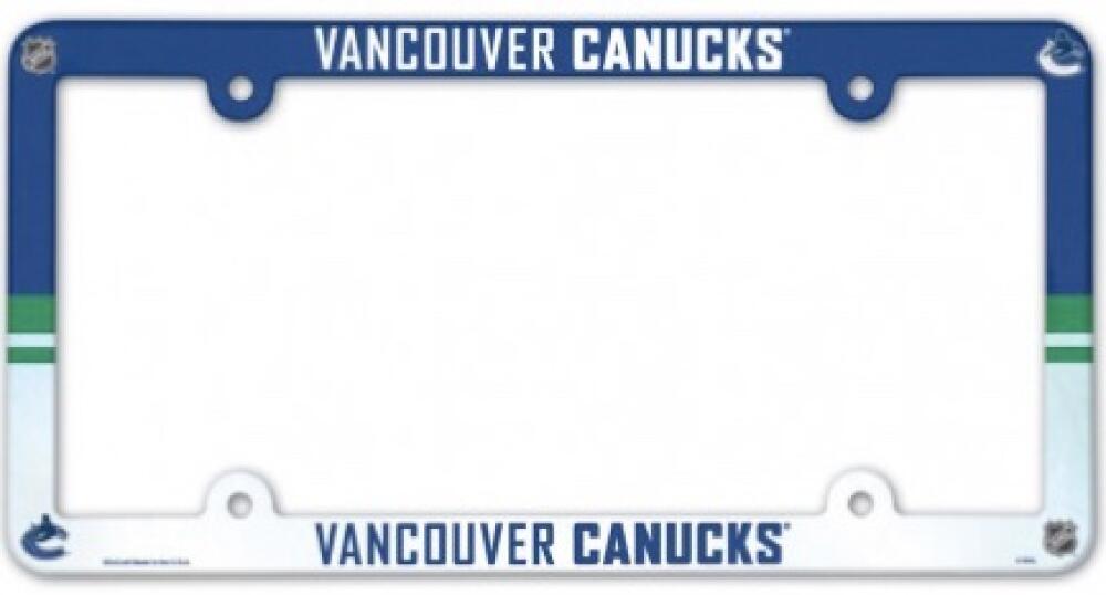 Vancouver Canucks NHL Plastic Full Colour License Plate Frame 6"x12"