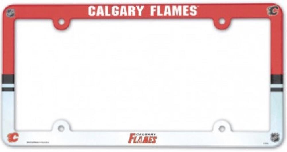 Calgary Flames NHL Plastic Full Colour License Plate Frame 6"x12"