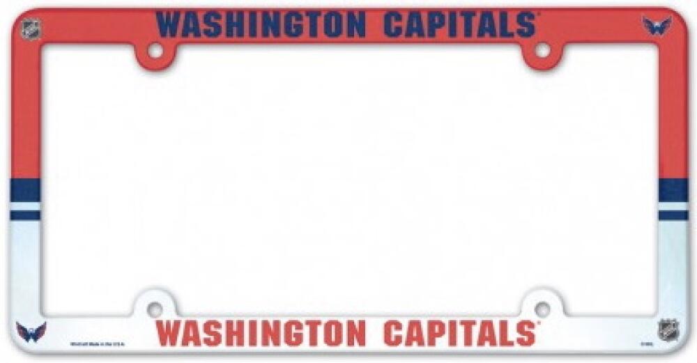 Washington Capitals NHL Plastic Full Colour License Plate Frame 6"x12"