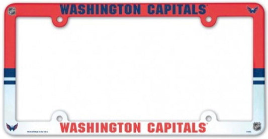 Washington Capitals NHL Plastic Full Colour License Plate Frame 6"x12"