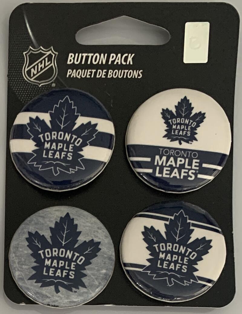 Toronto Maple Leafs Wincraft NHL Button 4 Pack 1.25" Round Licensed