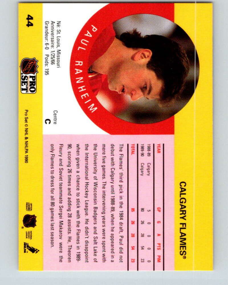 1990-91 Pro Set #44 Paul Ranheim Mint RC Rookie Calgary Flames
