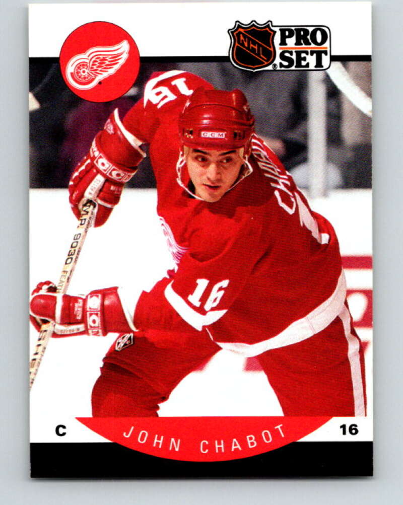 1990-91 Pro Set #68 John Chabot Mint Detroit Red Wings
