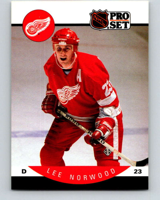 1990-91 Pro Set #74 Lee Norwood Mint Detroit Red Wings