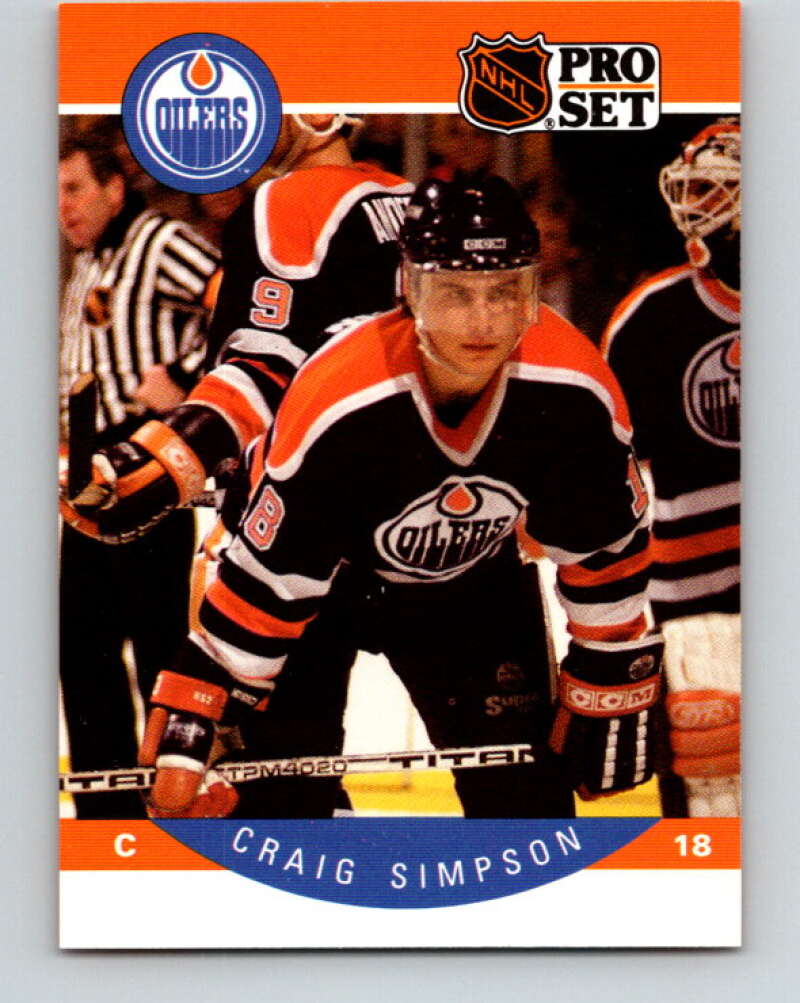 1990-91 Pro Set #95 Craig Simpson Mint Edmonton Oilers