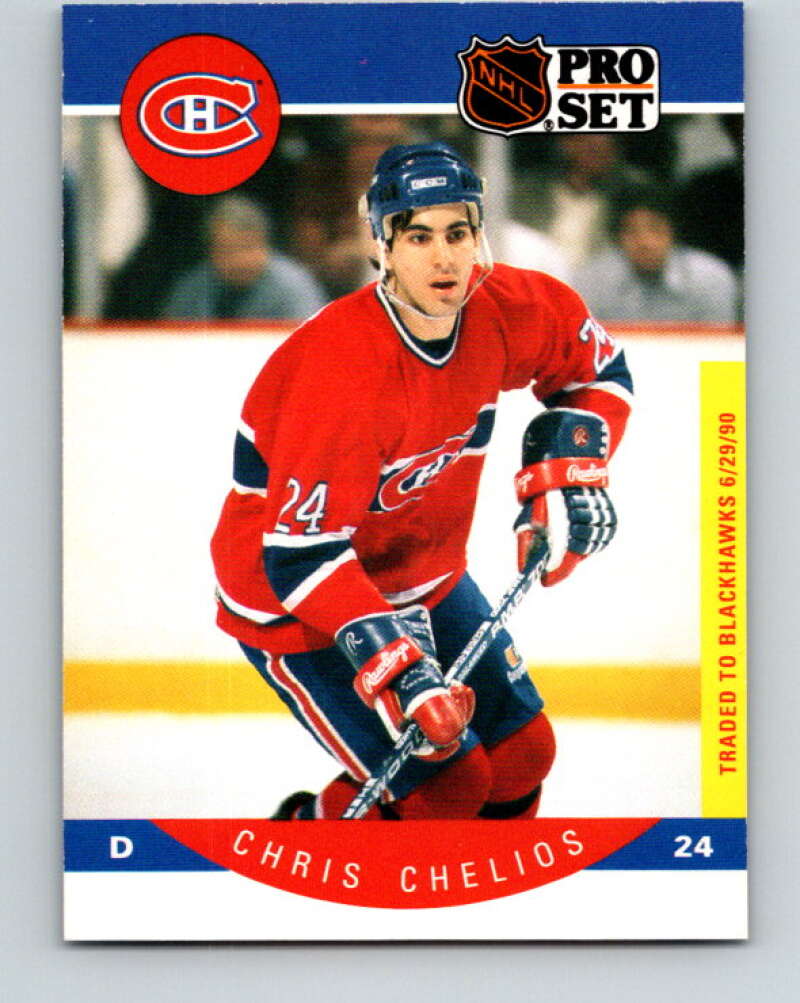 1990-91 Pro Set #147 Chris Chelios Mint Montreal Canadiens