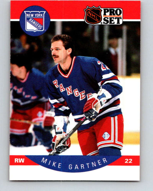 1990-91 Pro Set #196 Mike Gartner Mint New York Rangers