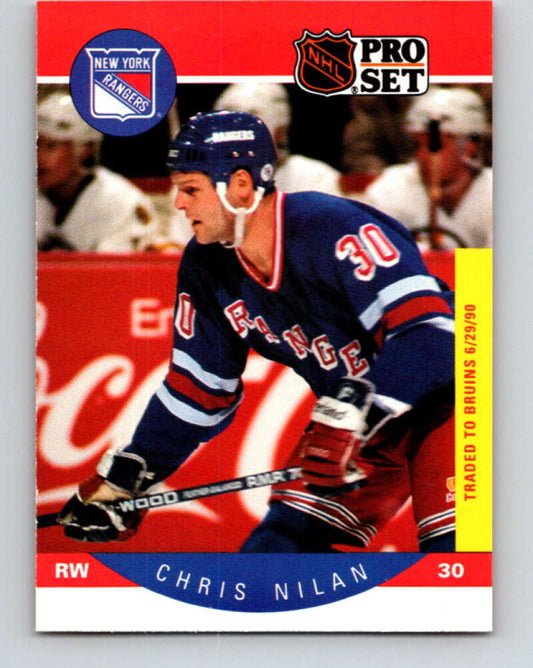1990-91 Pro Set #205 Chris Nilan Mint New York Rangers