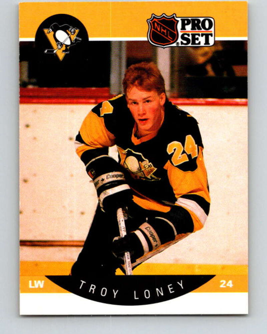1990-91 Pro Set #237 Troy Loney Mint Pittsburgh Penguins