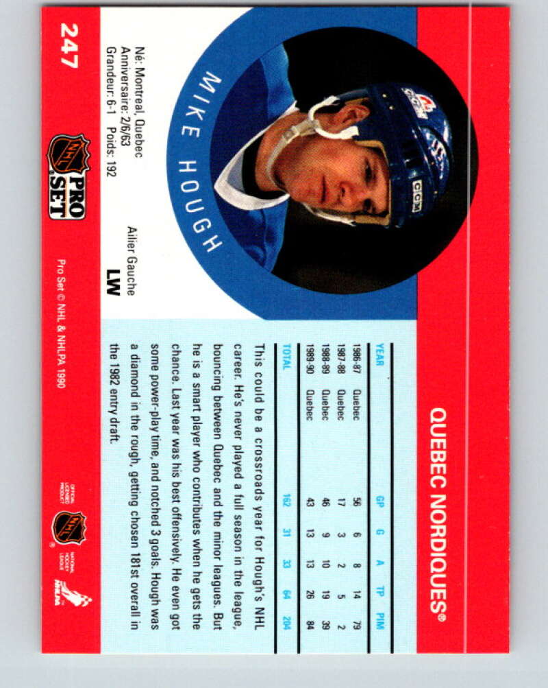 1990-91 Pro Set #247 Mike Hough Mint Toronto Maple Leafs