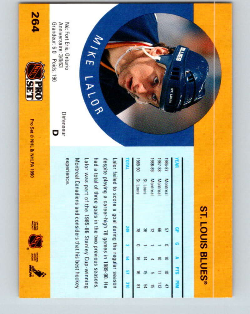 1990-91 Pro Set #264 Mike Lalor Mint St. Louis Blues