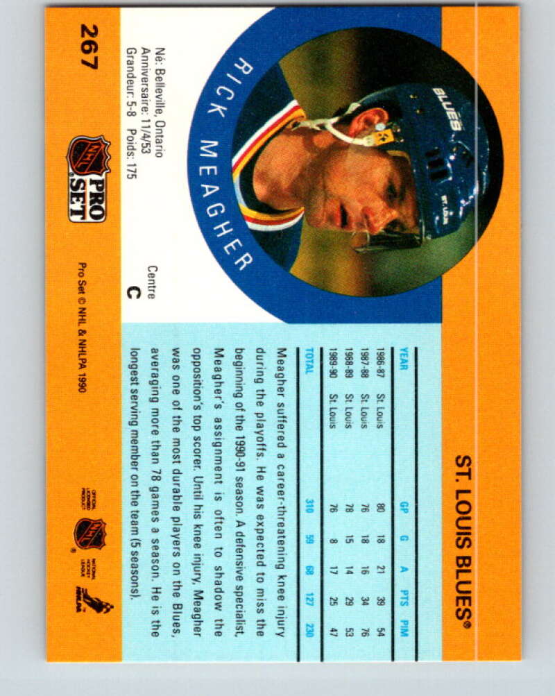 1990-91 Pro Set #267 Rick Meagher Mint St. Louis Blues