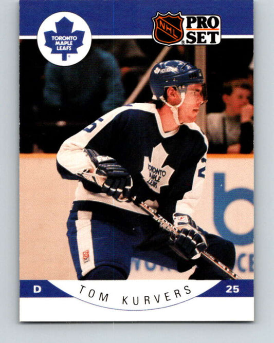 1990-91 Pro Set #282 Tom Kurvers Mint Toronto Maple Leafs