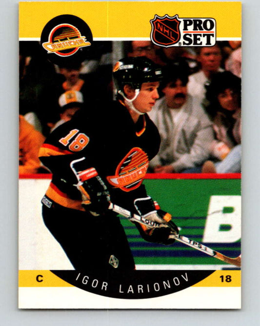 1990-91 Pro Set #297 Igor Larionov Mint RC Rookie Vancouver Canucks