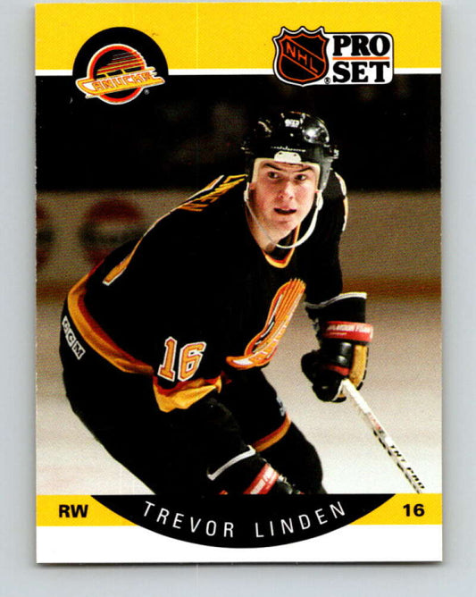 1990-91 Pro Set #299 Trevor Linden Mint Vancouver Canucks
