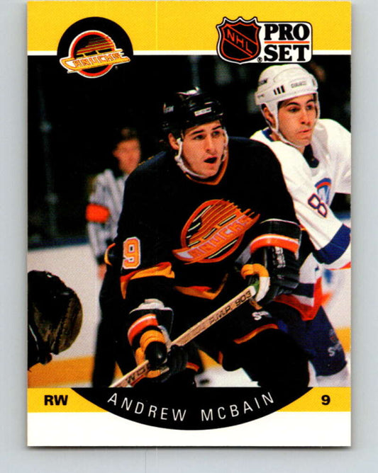 1990-91 Pro Set #301 Andrew McBain Mint Vancouver Canucks