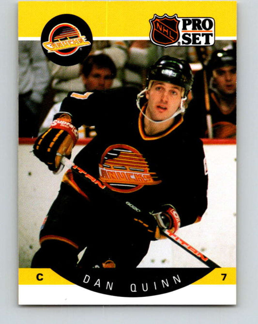 1990-91 Pro Set #303 Dan Quinn Mint Vancouver Canucks