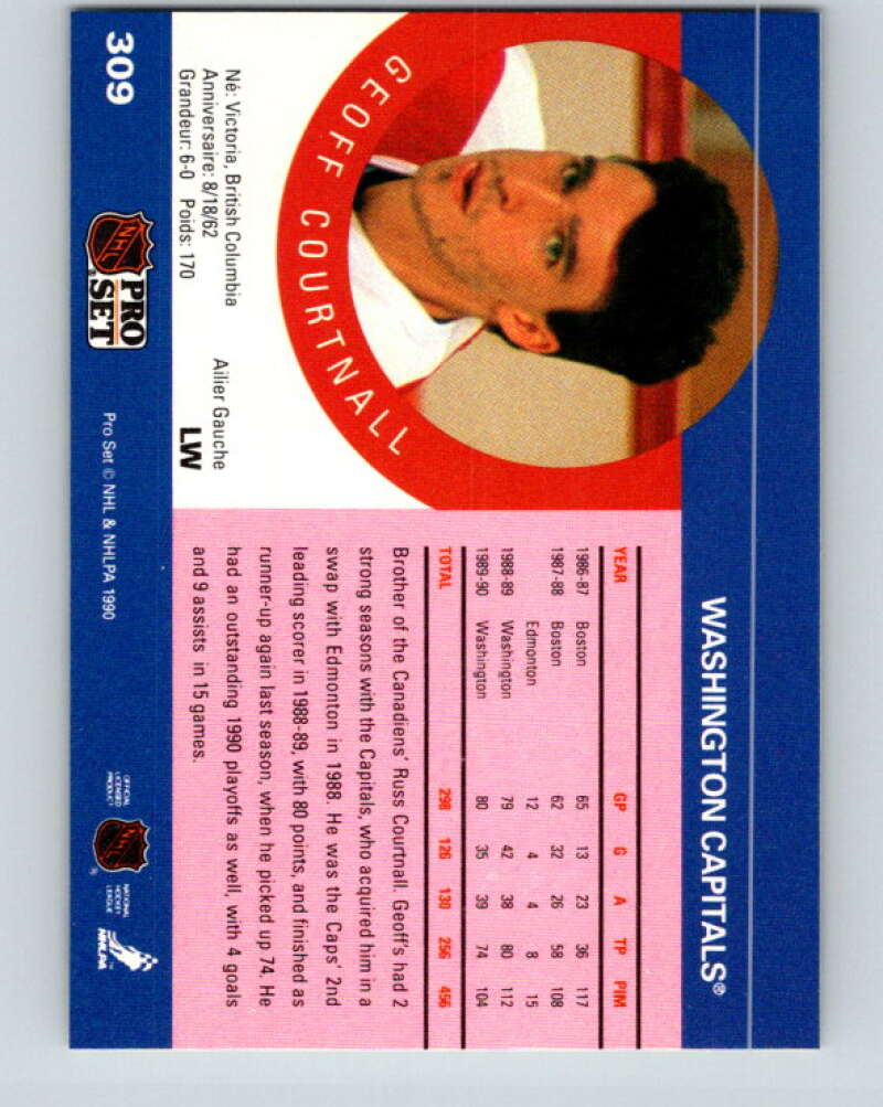 1990-91 Pro Set #309 Geoff Courtnall Mint Washington Capitals