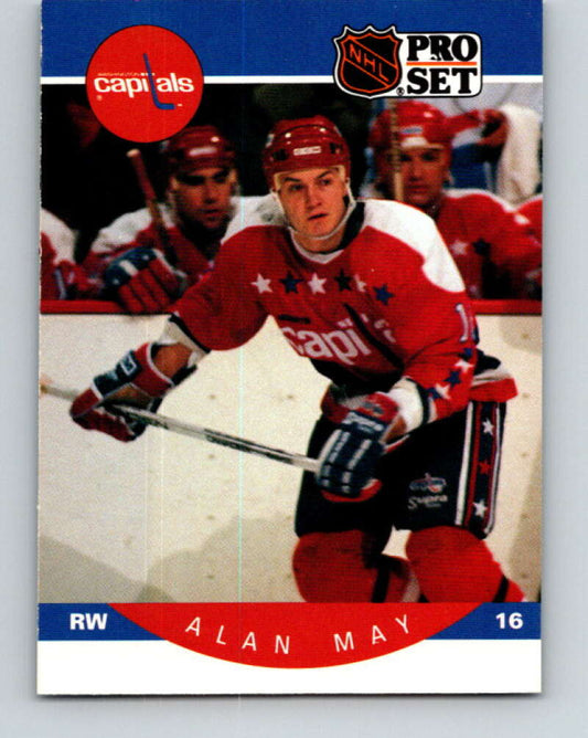 1990-91 Pro Set #317 Alan May Mint Washington Capitals
